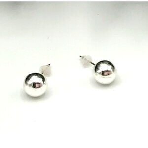 Vintage Sterling Silver Ball Stud Earrings